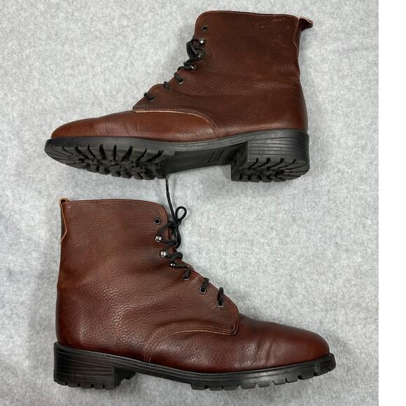 Eddie Bauer Combat Boots Leather Lace Up Made in USA Mens 12 M Gorpcore Vintage main image 3